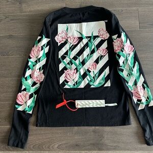 Off-White Diagonal Tulips Crewneck